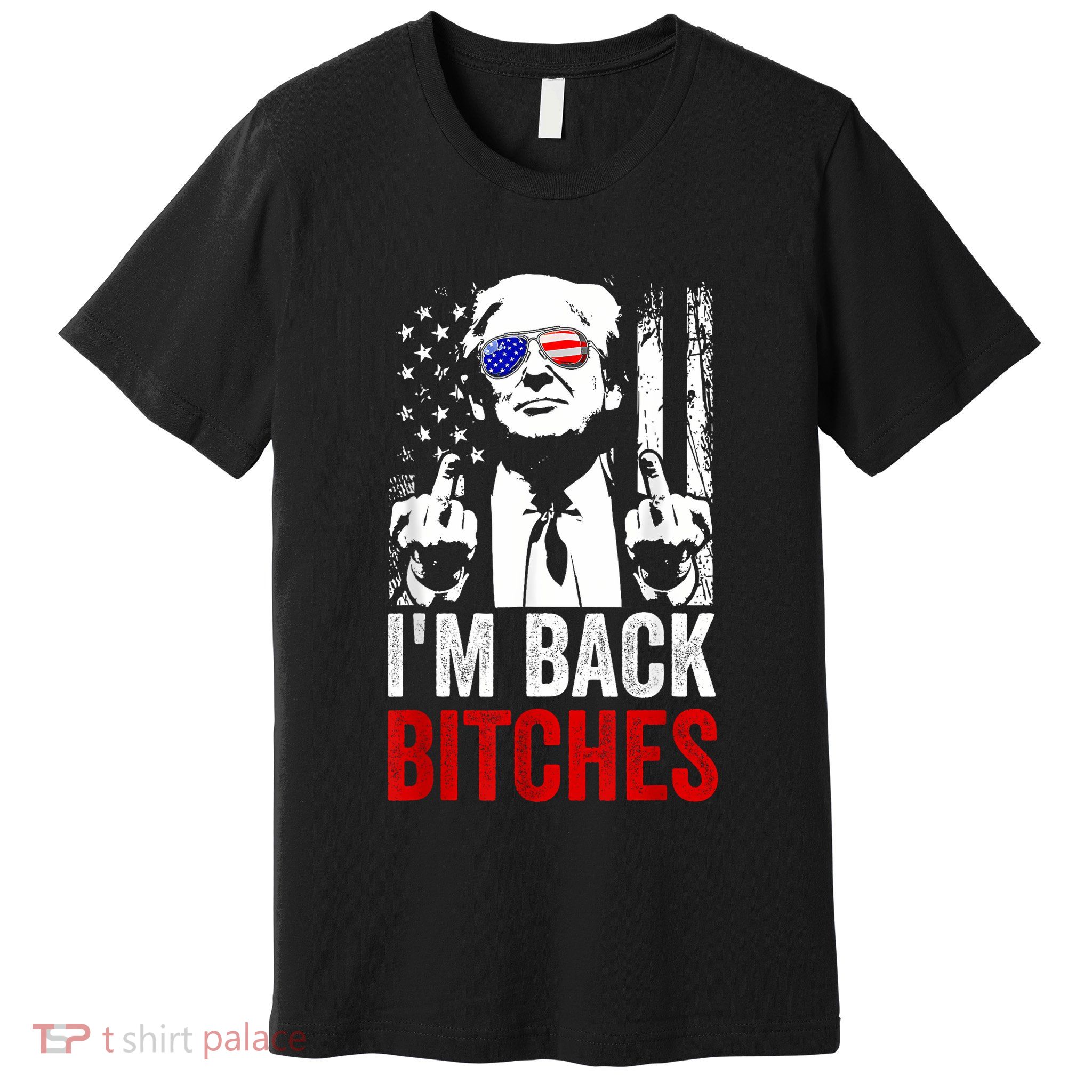 Funny Trump IM Back Bitches Take Ameircan Great Again Premium T-Shirt
