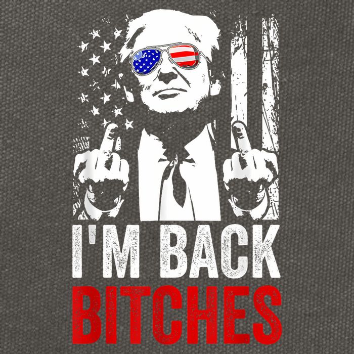 Funny Trump IM Back Bitches Take Ameircan Great Again Cotton Canvas Backpack