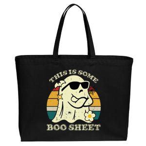 Funny This Is Some Boo Sheet Halloween Boo Ghost Costume Cotton Canvas Jumbo Tote