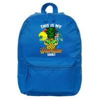 Funny This Is My Hawaiian Cool Gift Pineapple Sunglasses Hawaii Cute Gift 16 in Basic Backpack