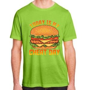 Funny Today Is My Cheat Day Burger Cheeseburger Hamburger Funny Gift Adult ChromaSoft Performance T-Shirt