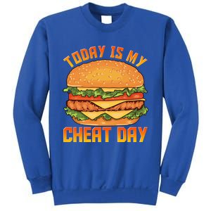 Funny Today Is My Cheat Day Burger Cheeseburger Hamburger Funny Gift Sweatshirt