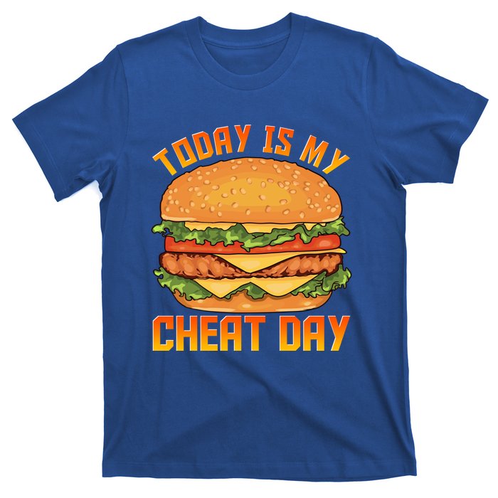 Funny Today Is My Cheat Day Burger Cheeseburger Hamburger Funny Gift T-Shirt