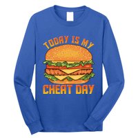 Funny Today Is My Cheat Day Burger Cheeseburger Hamburger Gift Long Sleeve Shirt