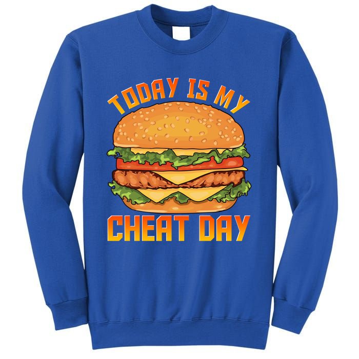 Funny Today Is My Cheat Day Burger Cheeseburger Hamburger Gift Sweatshirt