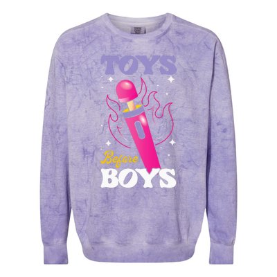 Funny Toy In Front Of Humour For Adults Colorblast Crewneck Sweatshirt