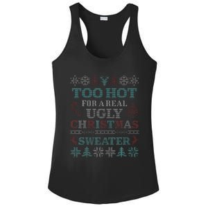 Funny This Is My Its Too Hot For Ugly Christmas Cute Gift Ladies PosiCharge Competitor Racerback Tank