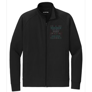 Funny This Is My Its Too Hot For Ugly Christmas Cute Gift Stretch Full-Zip Cadet Jacket