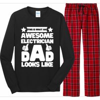 Funny This Is What An Awesome Electrician Dad Looks Like Long Sleeve Pajama Set