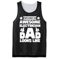 Funny This Is What An Awesome Electrician Dad Looks Like Mesh Reversible Basketball Jersey Tank