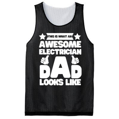 Funny This Is What An Awesome Electrician Dad Looks Like Mesh Reversible Basketball Jersey Tank