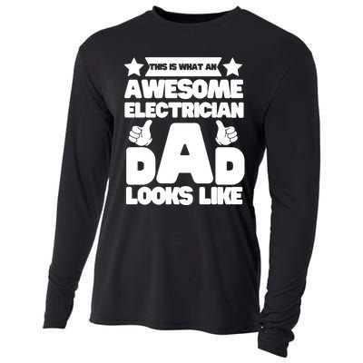 Funny This Is What An Awesome Electrician Dad Looks Like Cooling Performance Long Sleeve Crew