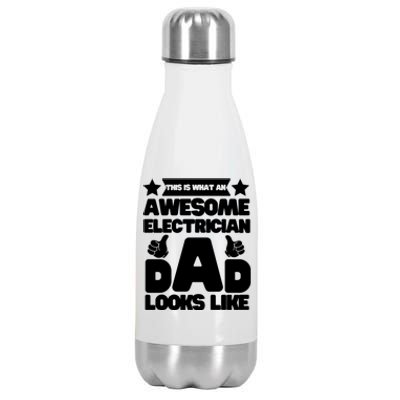 Funny This Is What An Awesome Electrician Dad Looks Like Stainless Steel Insulated Water Bottle