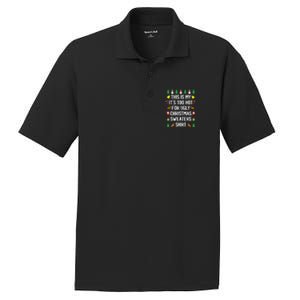 Funny This Is My Its Too Hot For Ugly Christmas Cute PosiCharge RacerMesh Polo