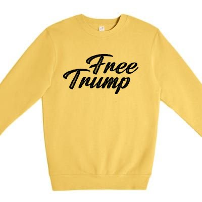 Free Trump Indictment Support Donald Trump Premium Crewneck Sweatshirt