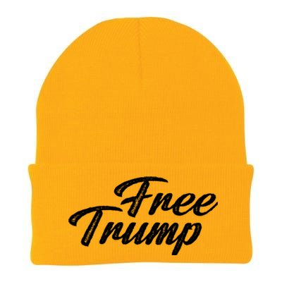 Free Trump Indictment Support Donald Trump Knit Cap Winter Beanie