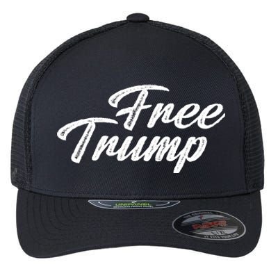 Free Trump Indictment Support Donald Trump Flexfit Unipanel Trucker Cap