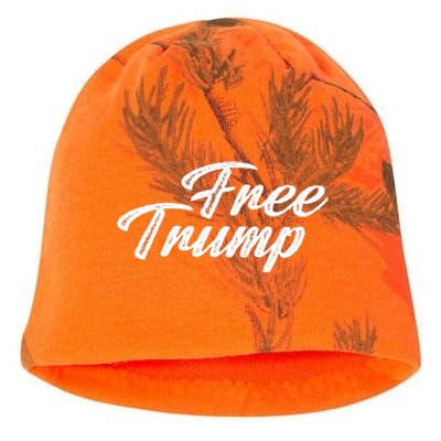 Free Trump Indictment Support Donald Trump Kati - Camo Knit Beanie