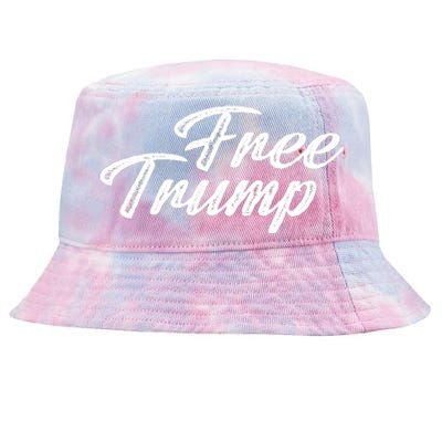 Free Trump Indictment Support Donald Trump Tie-Dyed Bucket Hat