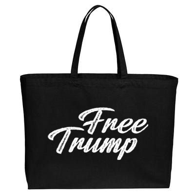 Free Trump Indictment Support Donald Trump Cotton Canvas Jumbo Tote