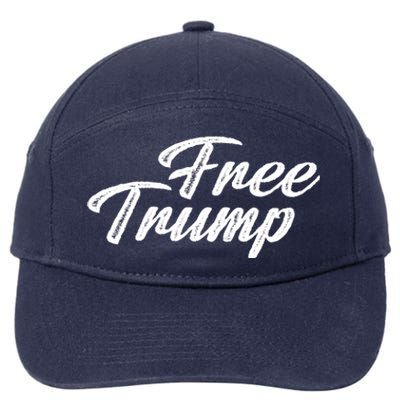 Free Trump Indictment Support Donald Trump 7-Panel Snapback Hat