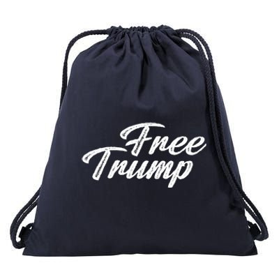 Free Trump Indictment Support Donald Trump Drawstring Bag