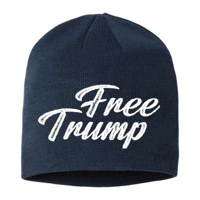 Free Trump Indictment Support Donald Trump Sustainable Beanie