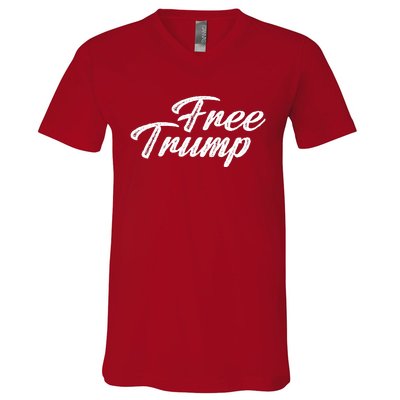 Free Trump Indictment Support Donald Trump V-Neck T-Shirt