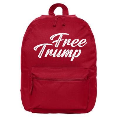 Free Trump Indictment Support Donald Trump 16 in Basic Backpack