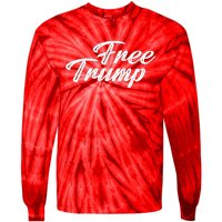 Free Trump Indictment Support Donald Trump Tie-Dye Long Sleeve Shirt