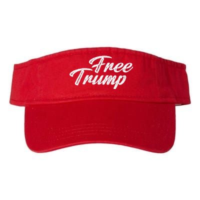 Free Trump Indictment Support Donald Trump Valucap Bio-Washed Visor