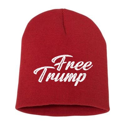 Free Trump Indictment Support Donald Trump Short Acrylic Beanie