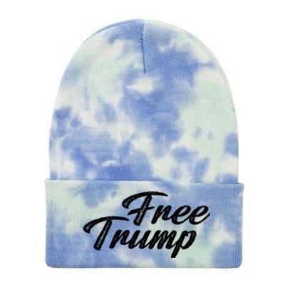 Free Trump Indictment Support Donald Trump Tie Dye 12in Knit Beanie