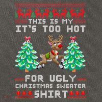 Fun This Is My Its Too Hot For Ugly Christmas Sweater Shirt Cotton Canvas Backpack