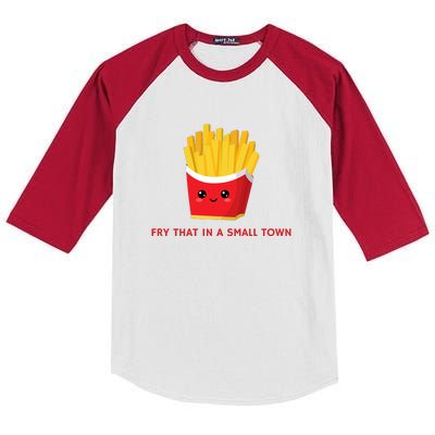 Fry That In A Small Town Kids Colorblock Raglan Jersey