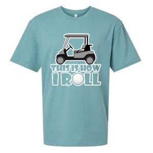 Funny This Is How I Roll Golf Cart Gift Golfing Gift Sueded Cloud Jersey T-Shirt