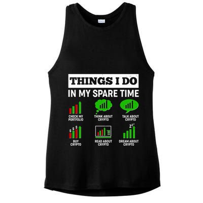 Funny Things I Do In My Spare Time Crypto Currency Ladies PosiCharge Tri-Blend Wicking Tank