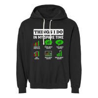 Funny Things I Do In My Spare Time Crypto Currency Garment-Dyed Fleece Hoodie