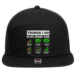 Funny Things I Do In My Spare Time Crypto Currency 7 Panel Mesh Trucker Snapback Hat