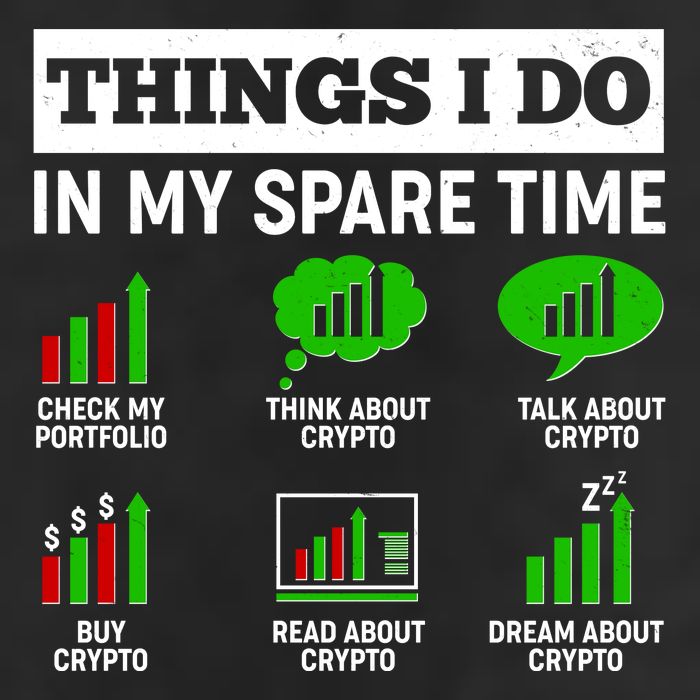 Funny Things I Do In My Spare Time Crypto Currency 7 Panel Mesh Trucker Snapback Hat