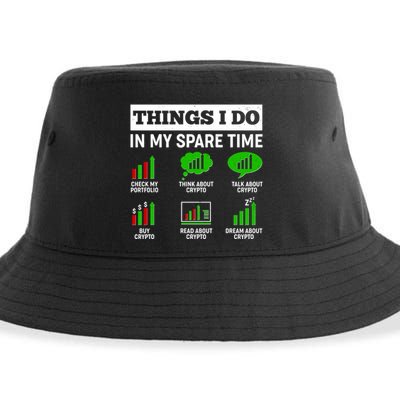 Funny Things I Do In My Spare Time Crypto Currency Sustainable Bucket Hat