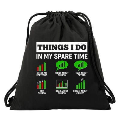 Funny Things I Do In My Spare Time Crypto Currency Drawstring Bag