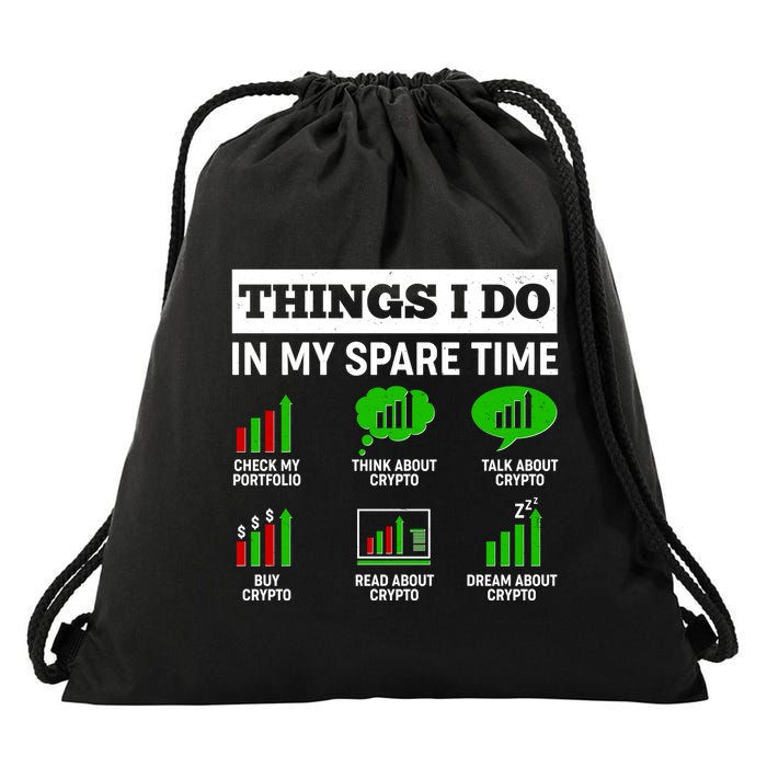 Funny Things I Do In My Spare Time Crypto Currency Drawstring Bag