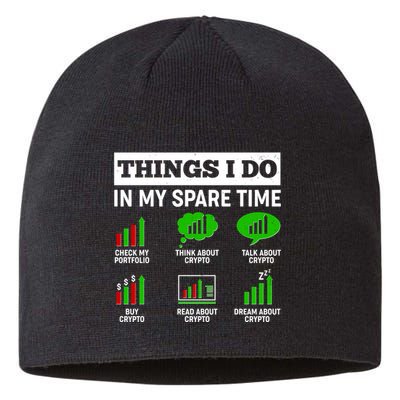 Funny Things I Do In My Spare Time Crypto Currency Sustainable Beanie