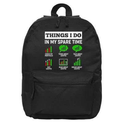 Funny Things I Do In My Spare Time Crypto Currency 16 in Basic Backpack