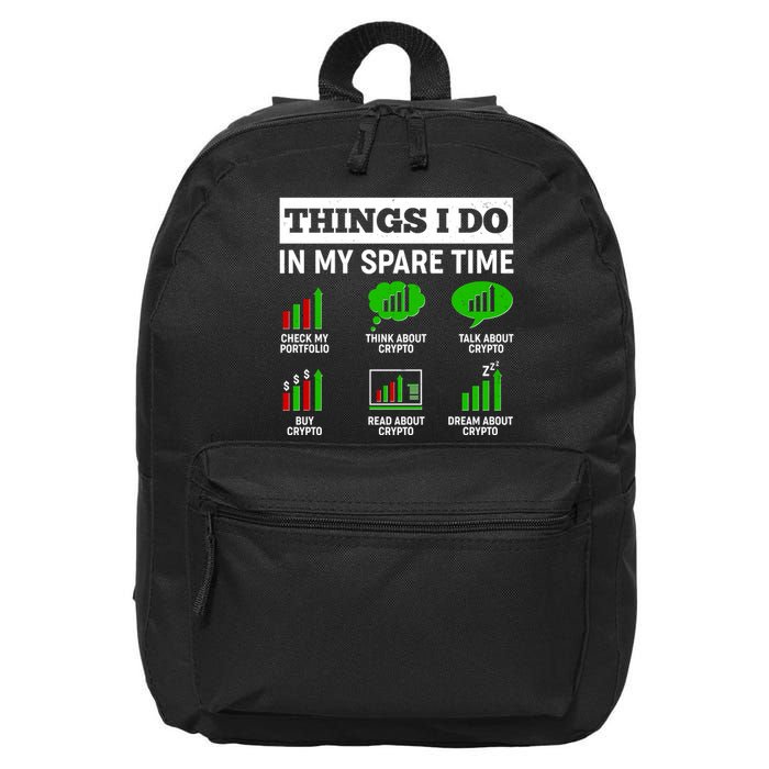 Funny Things I Do In My Spare Time Crypto Currency 16 in Basic Backpack
