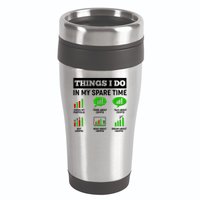 Funny Things I Do In My Spare Time Crypto Currency 16oz Travel Tumbler