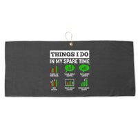Funny Things I Do In My Spare Time Crypto Currency Large Microfiber Waffle Golf Towel