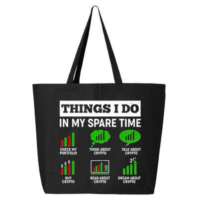 Funny Things I Do In My Spare Time Crypto Currency 25L Jumbo Tote