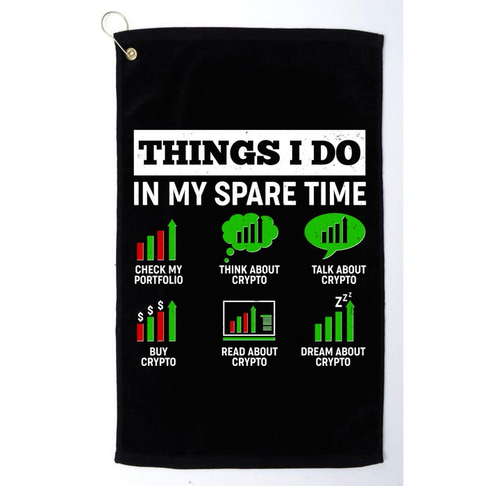 Funny Things I Do In My Spare Time Crypto Currency Golf Towel